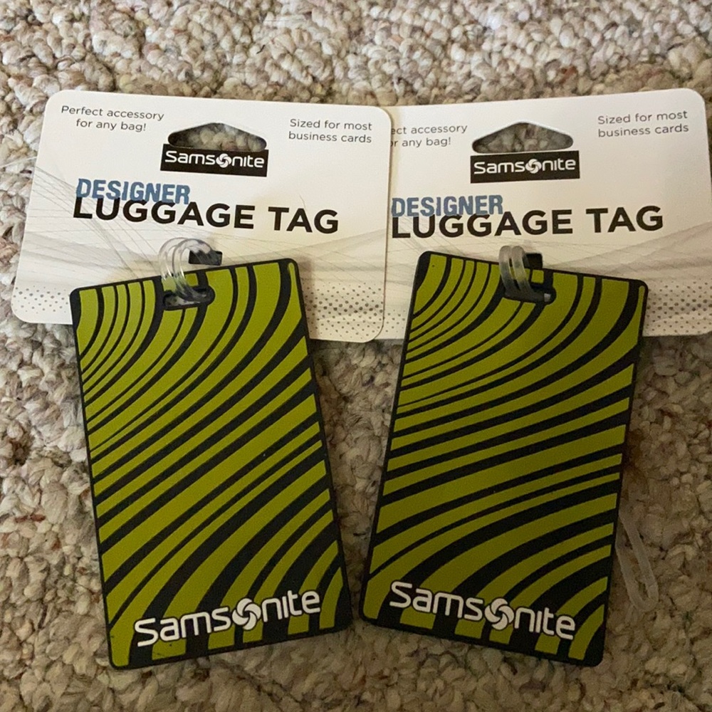 Luggage Tags - Green Stripe